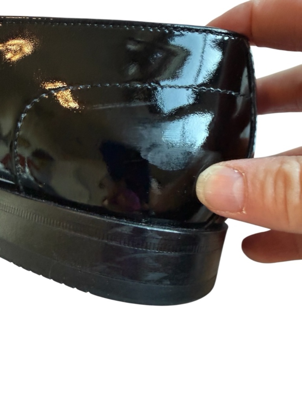 Boss Black Patent Leather Slip-On Loafers with Elastic Strap - Picture 13 of 16